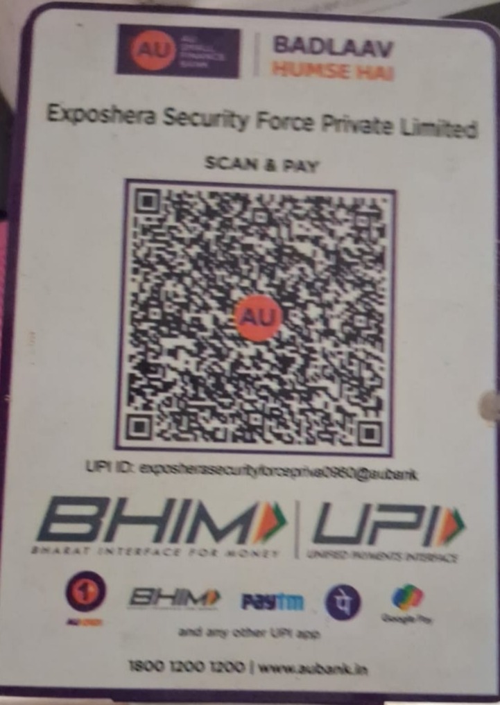 Exposhera UPI QR Code